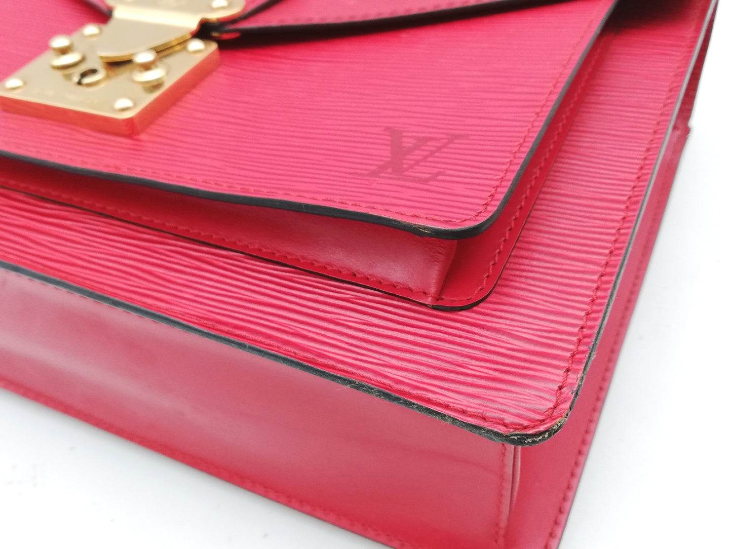 LOUIS VUITTON Epi Monceau M52127 Shoulder Strap with Key, Red Handbag