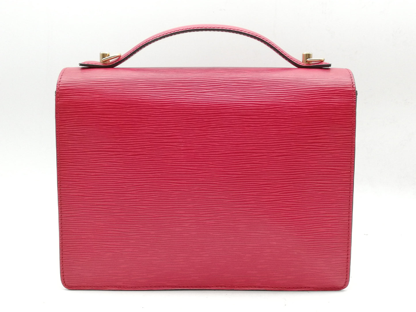 LOUIS VUITTON Epi Monceau M52127 Shoulder Strap with Key, Red Handbag
