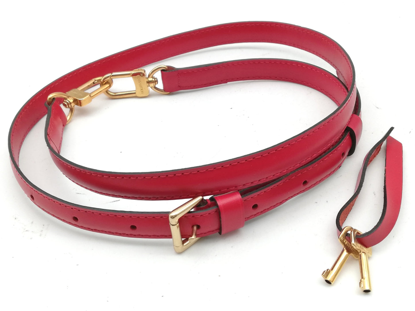 LOUIS VUITTON Epi Monceau M52127 Shoulder Strap with Key, Red Handbag