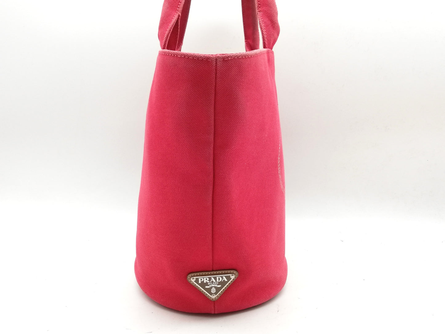 PRADA Canapa Red Shoulder Strap Tote Bag