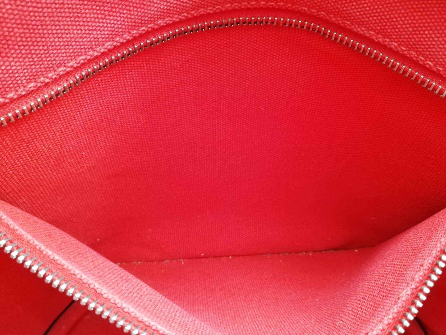 PRADA Canapa Red Shoulder Strap Tote Bag