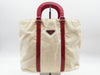 PRADA Tessuto Ivory Red Shoulder Bag