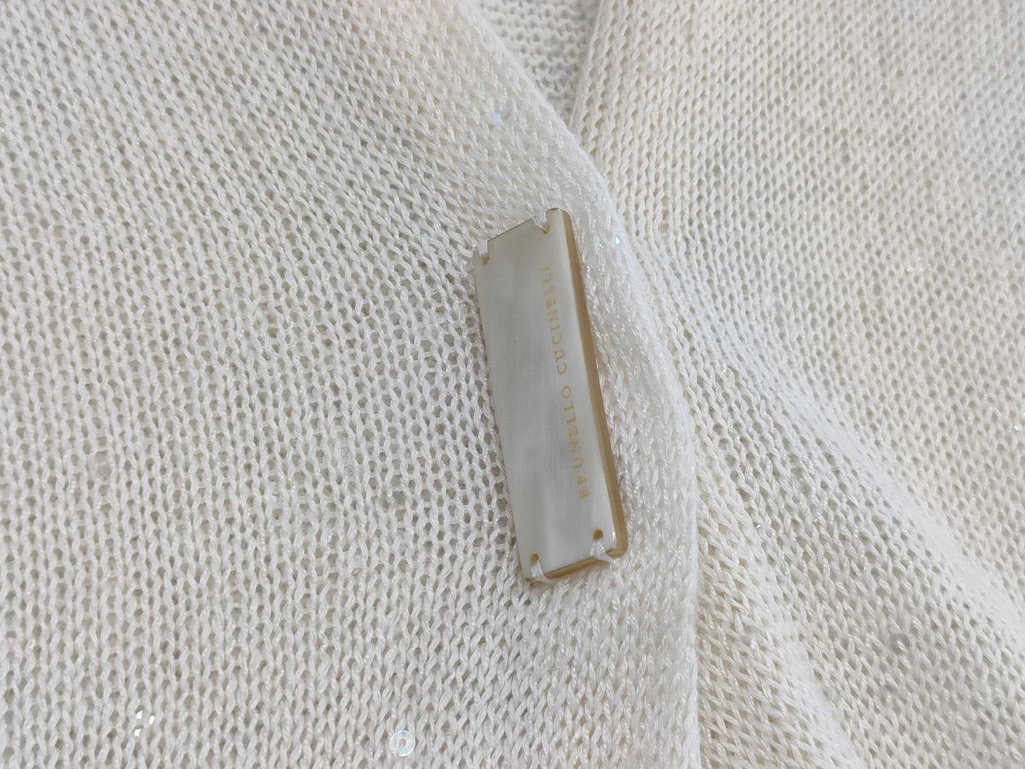 Brunello Cucinelli Long Sequin Cardigan, Size S