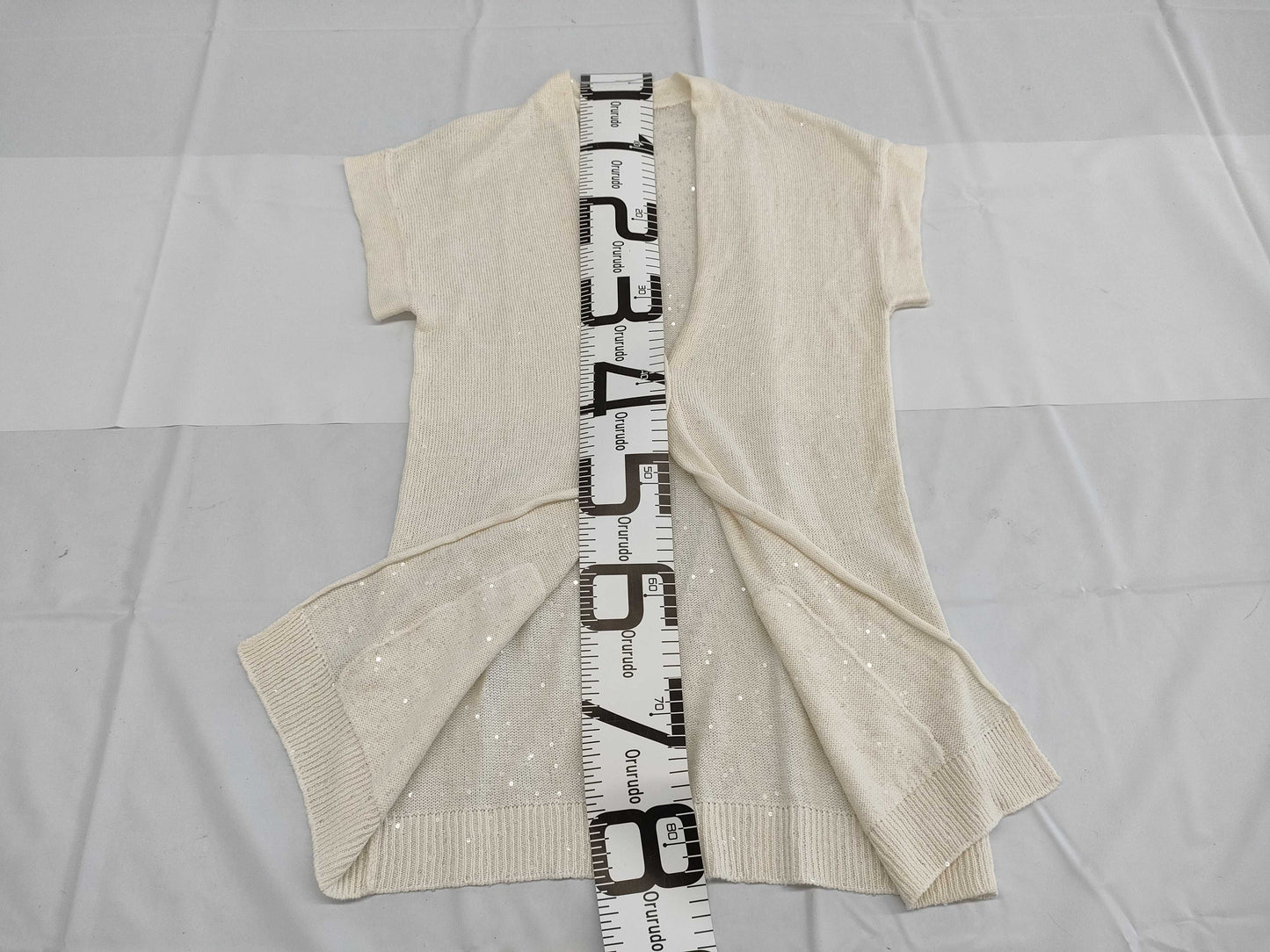 Brunello Cucinelli Long Sequin Cardigan, Size S