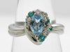 AQ 0.61ct Paraiba tourmaline 0.17ct D 0.10ct PT900 8.4g ring