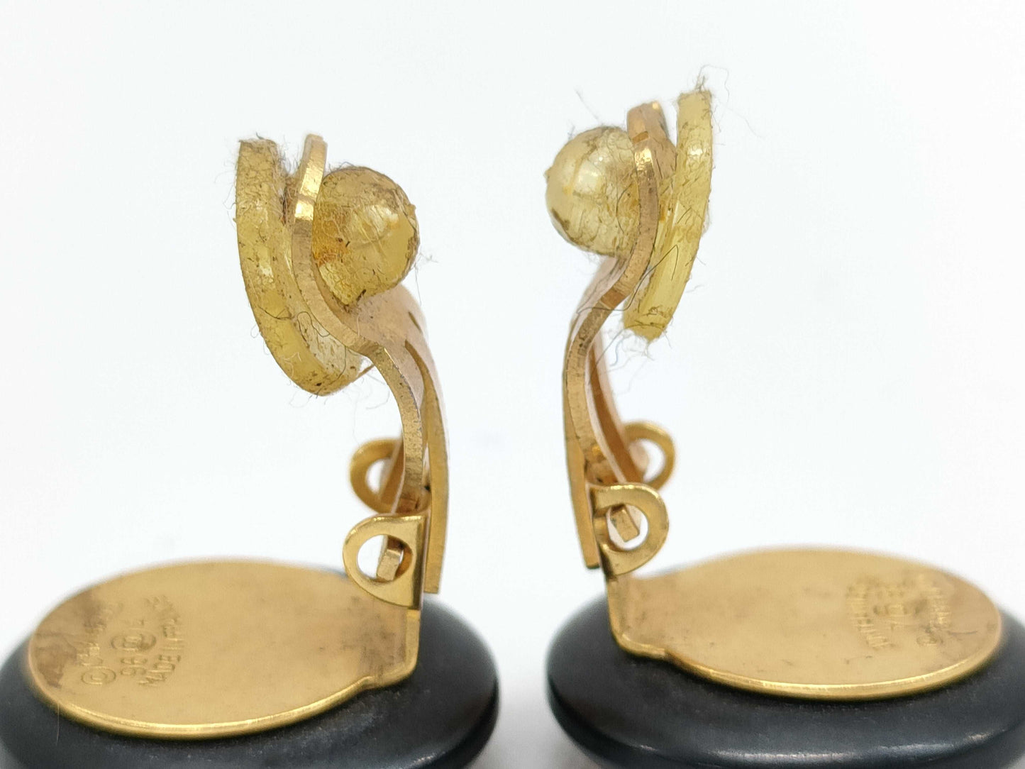 CHANEL Coco Mark Black and White 96A Earrings
