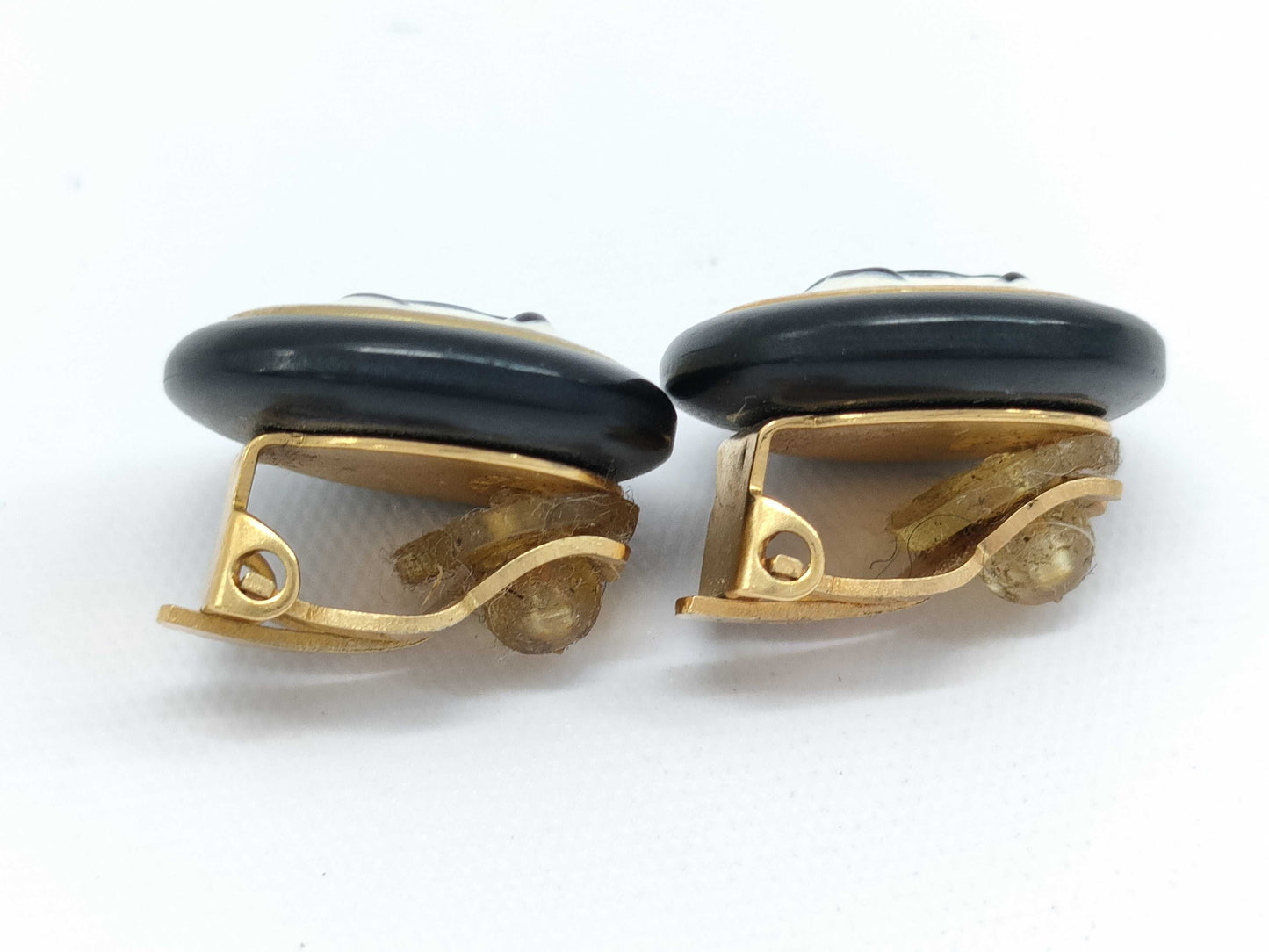 CHANEL Coco Mark Black and White 96A Earrings