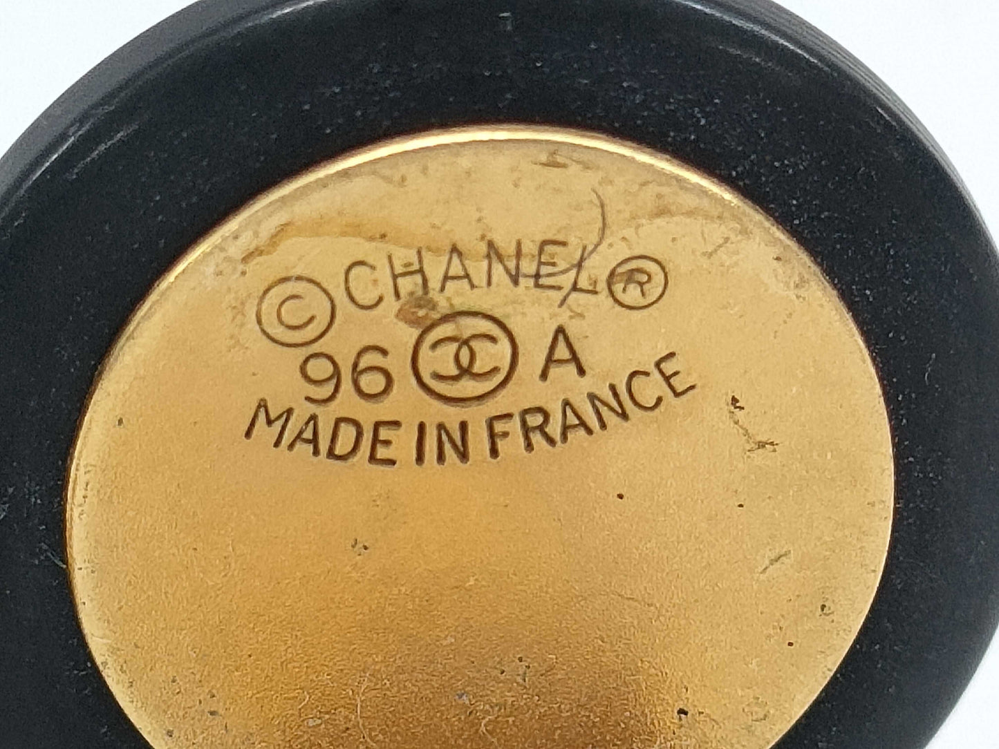 CHANEL Coco Mark Black and White 96A Earrings