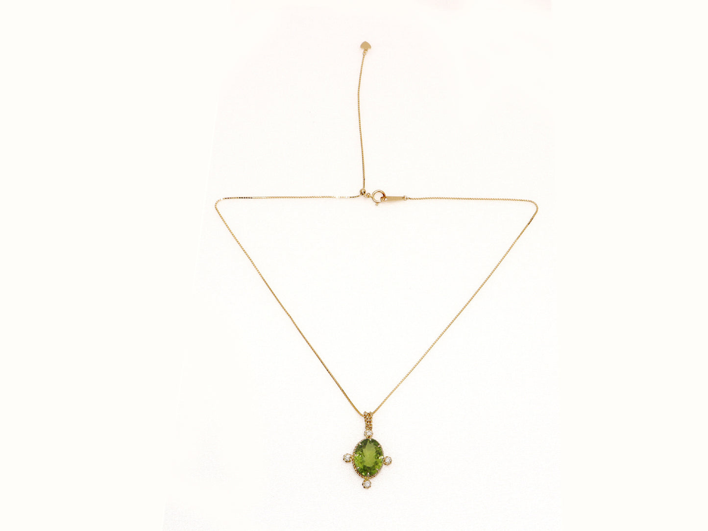 PE 5.39ct D 0.12ct K18 5.6g Necklace