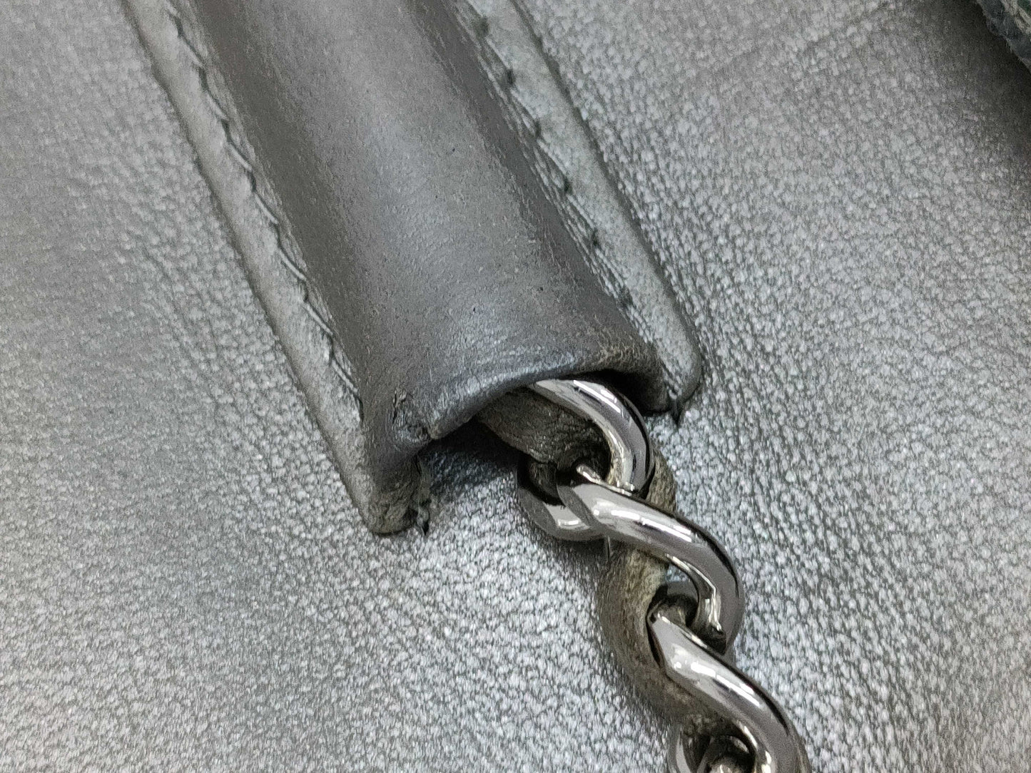 CHANEL Lambskin Typography Matelasse Chain Wallet Shoulder Bag with Seal, No. 23