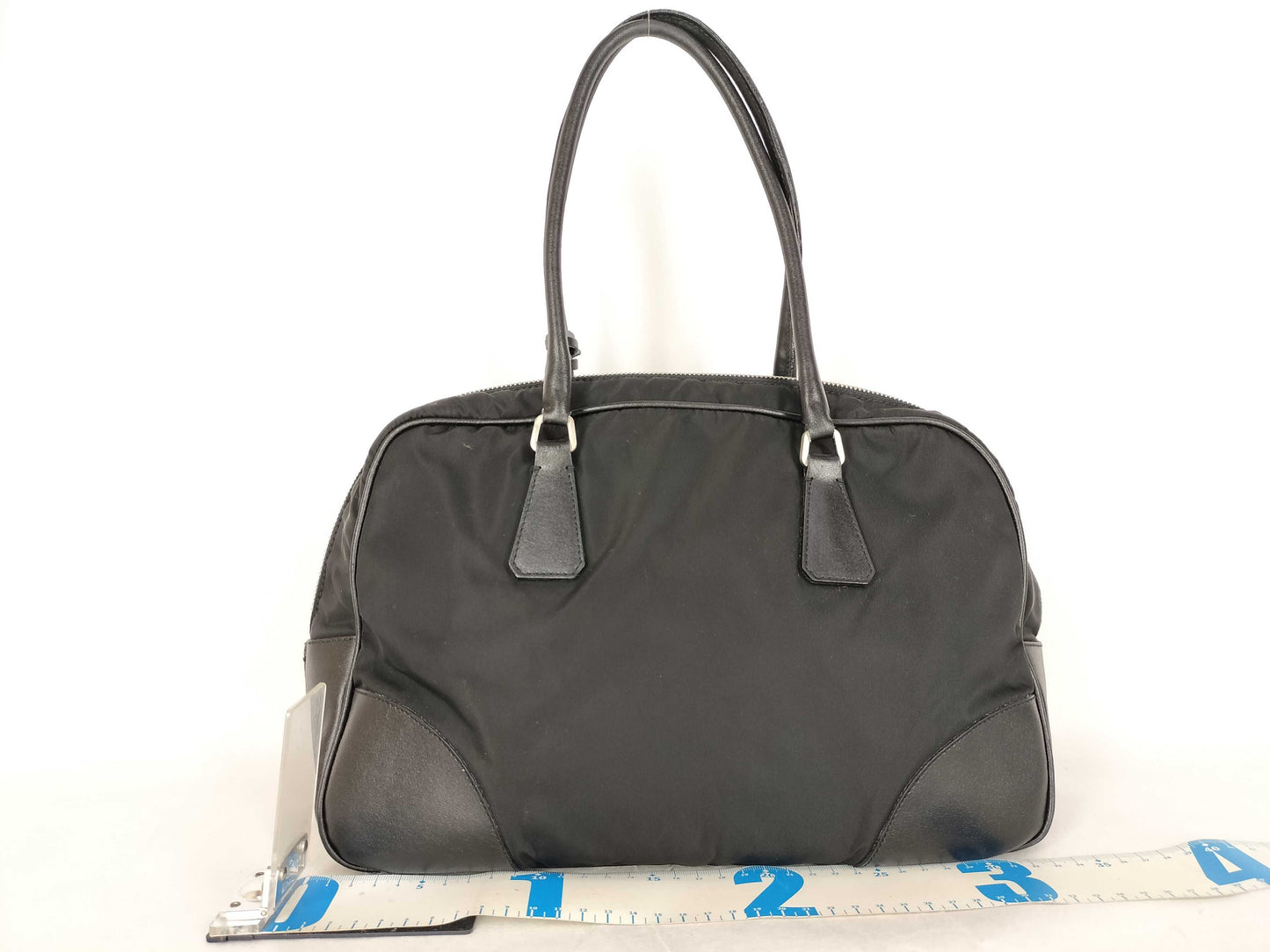 PRADA Nylon Prada Shoulder Bag, Black