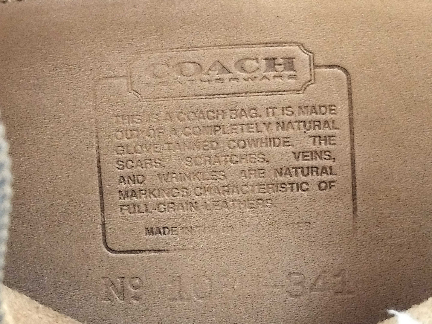 COACH shoulder bag in beige leather