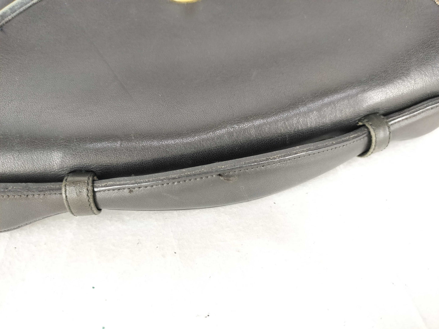 COACH 2-Way Leather Black Shoulder Bag