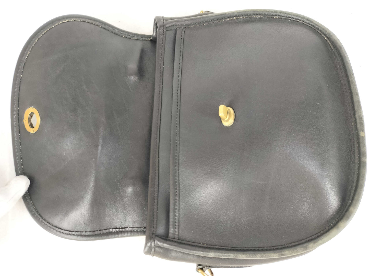 COACH 2-Way Leather Black Shoulder Bag