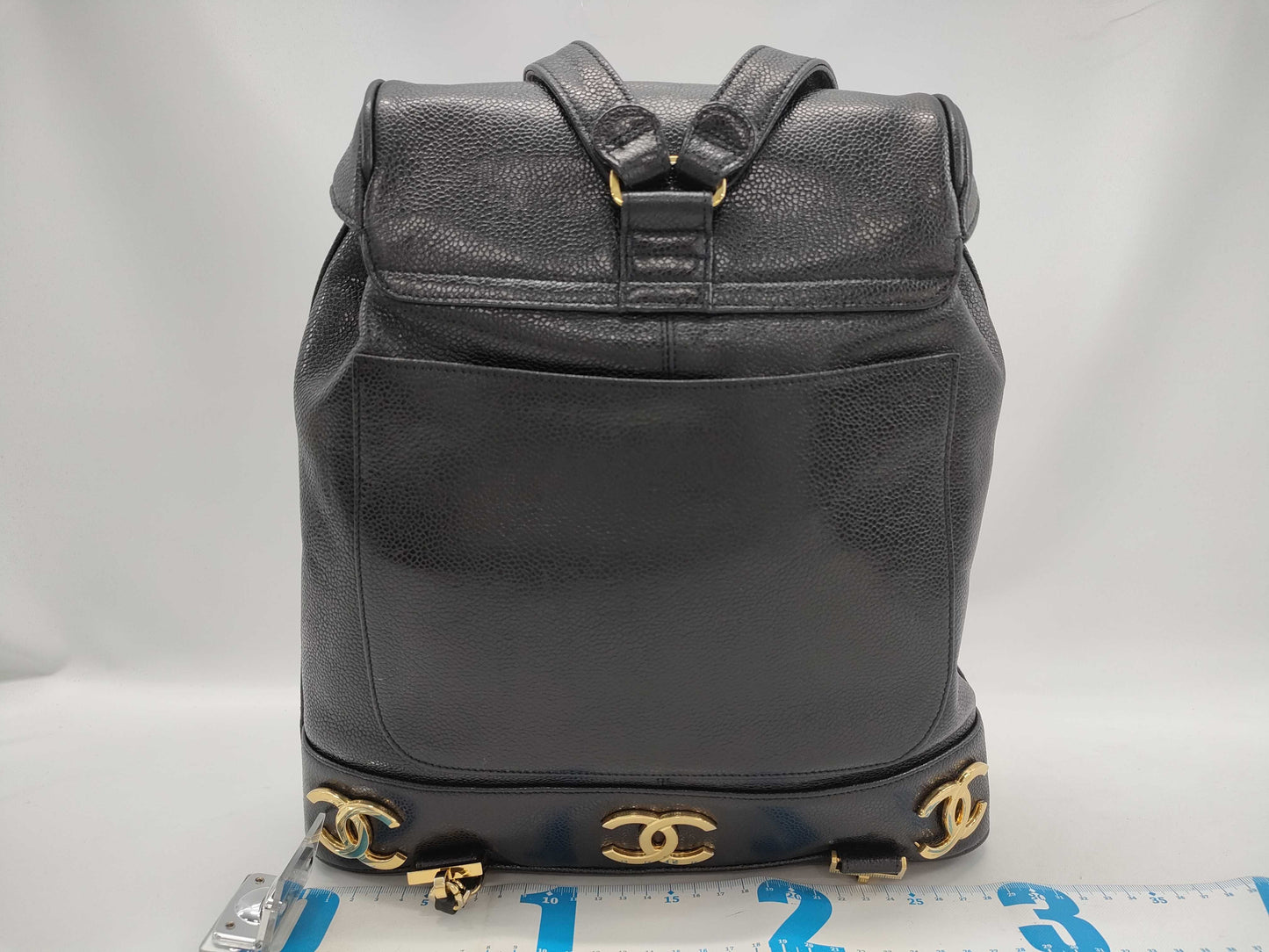 CHANEL Caviar Skin Triple Coco Backpack