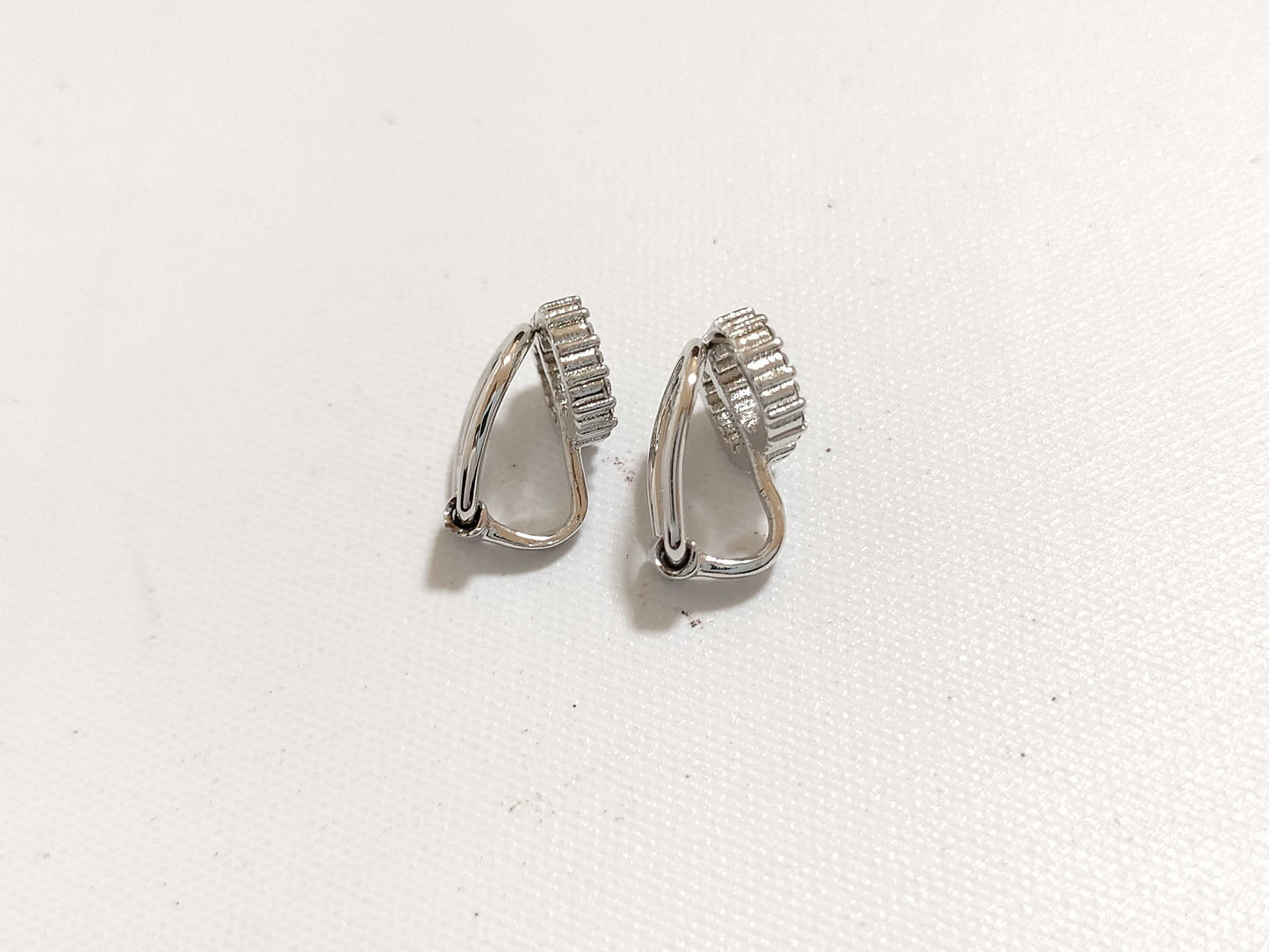 Dior Christian Dior CD Logo Rhinestone Clair D Lune Earrings