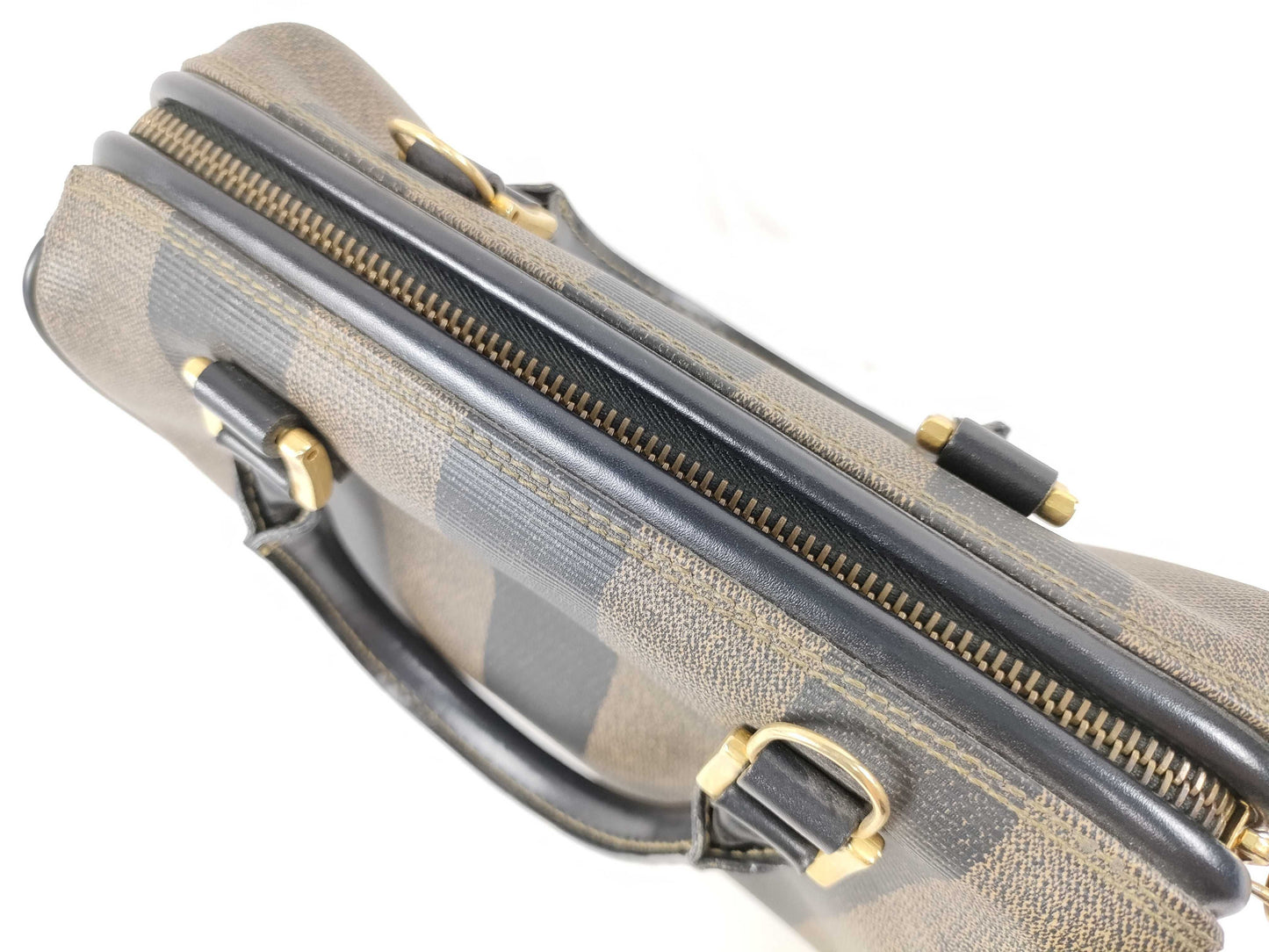 FENDI Pecan Monogram Boston Small Handbag