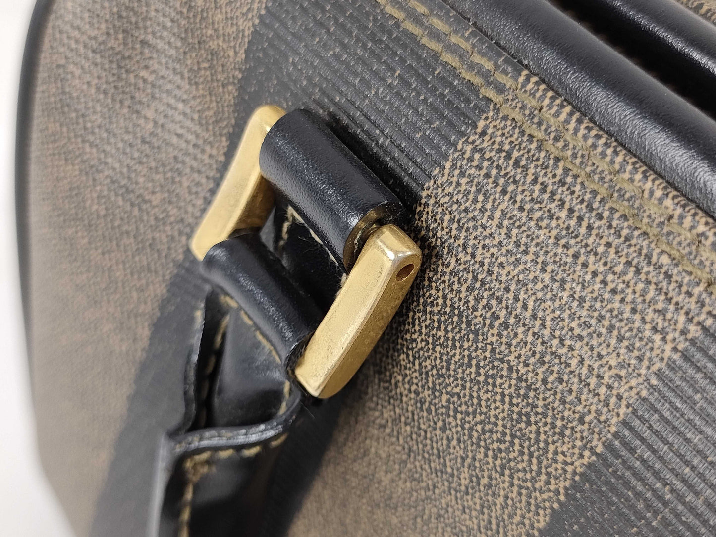FENDI Pecan Monogram Boston Small Handbag