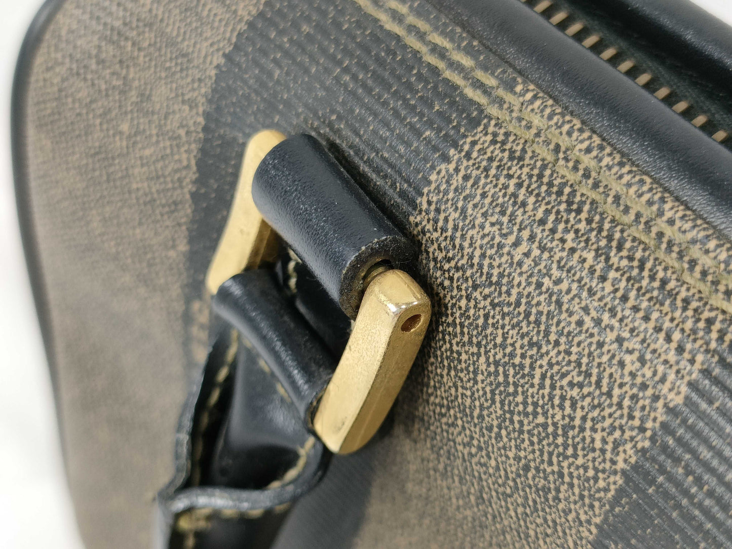 FENDI Pecan Monogram Boston Small Handbag