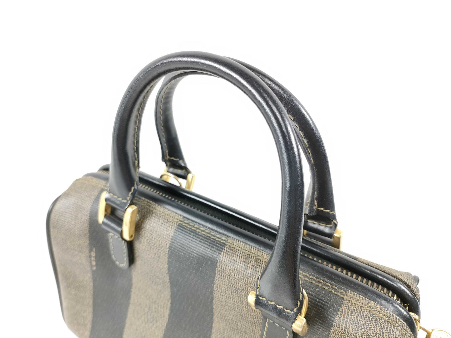 FENDI Pecan Monogram Boston Small Handbag