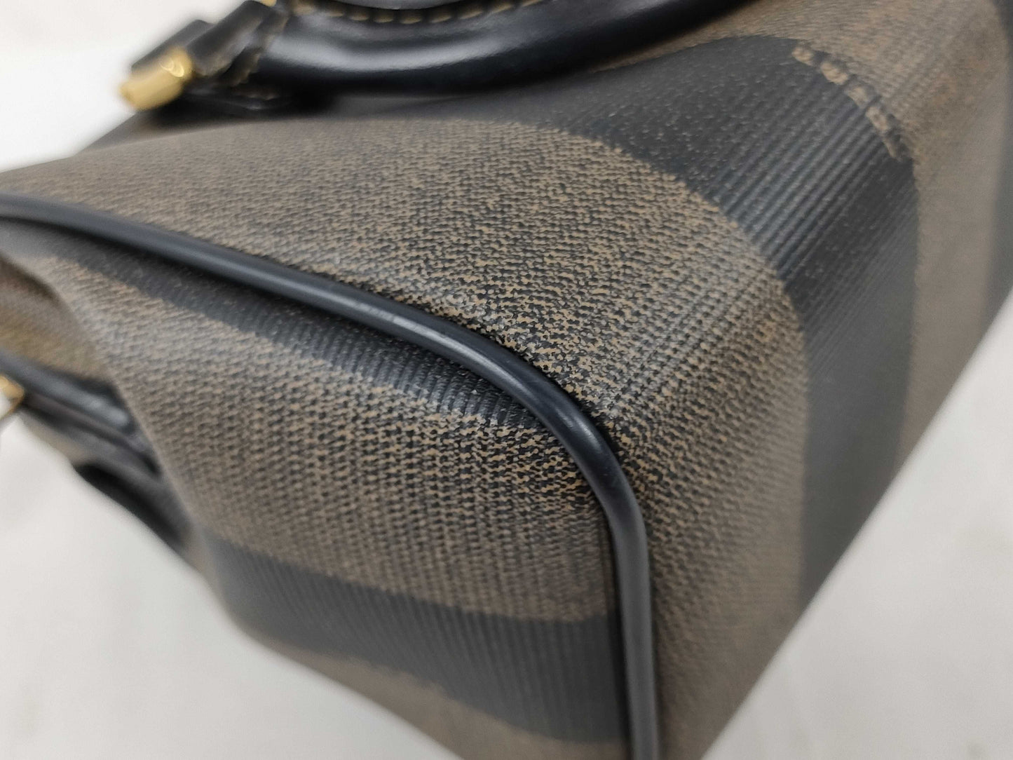FENDI Pecan Monogram Boston Small Handbag