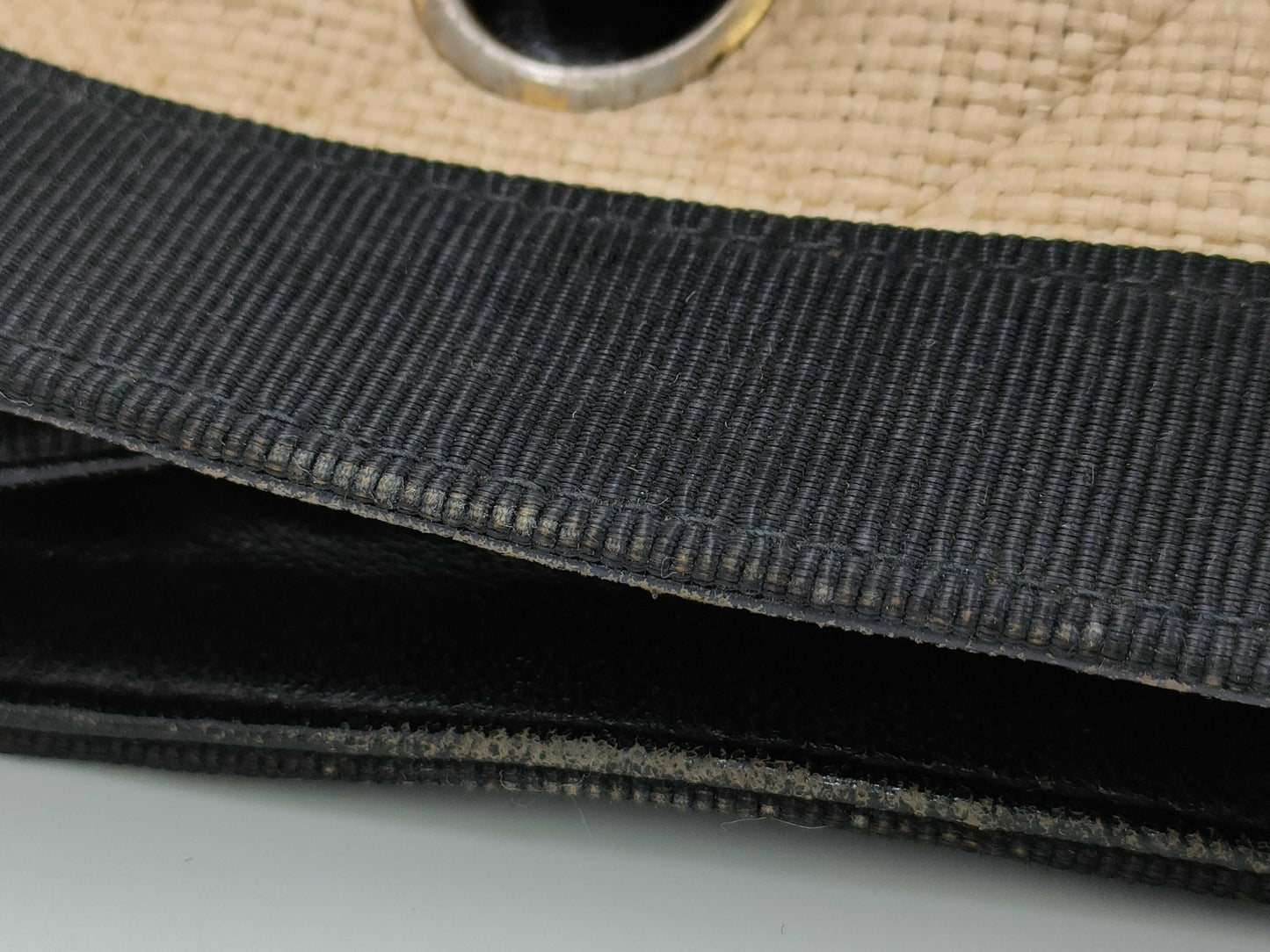CHANEL Straw Shoulder Bag