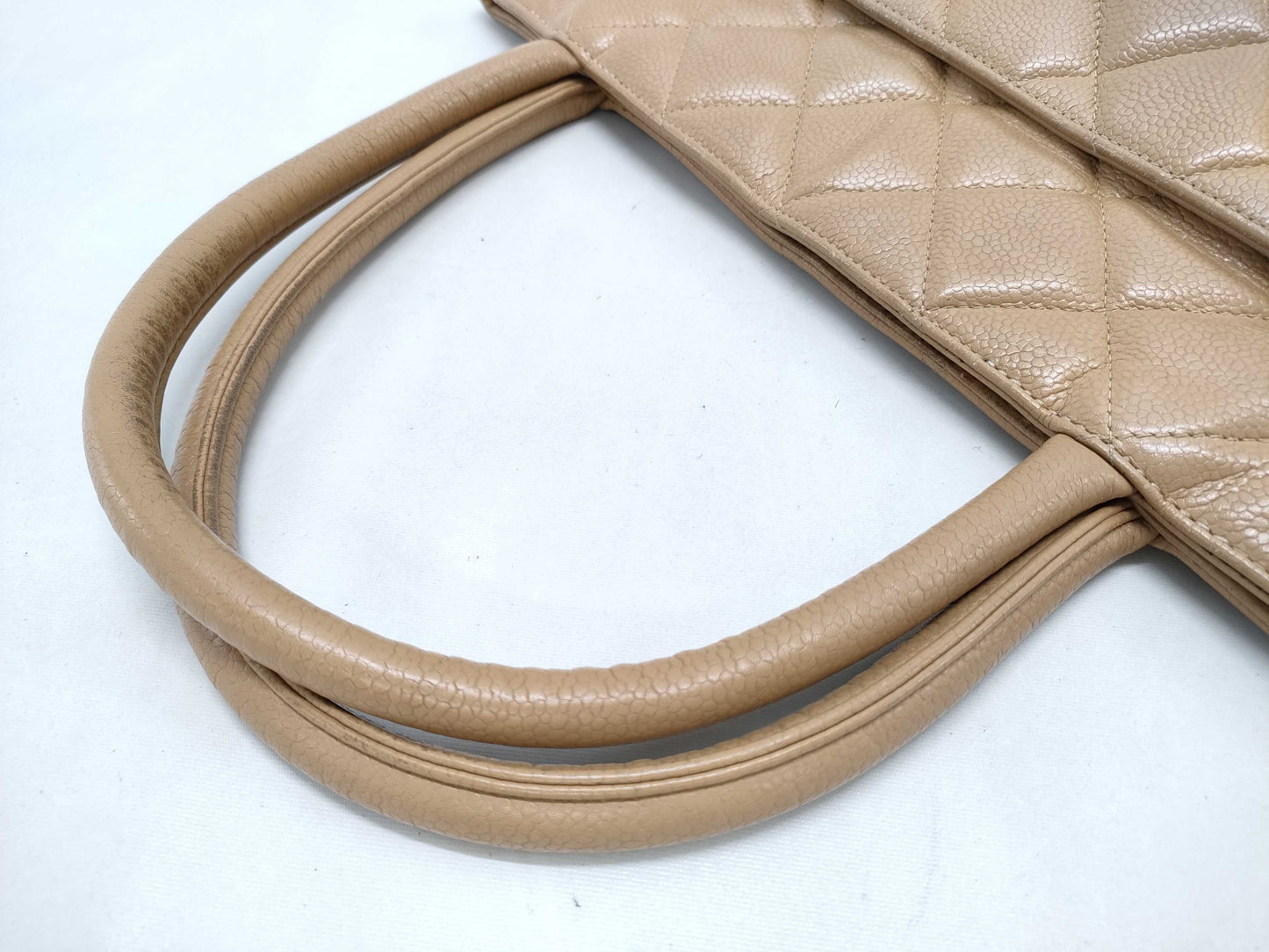 CHANEL Caviar Skin Reissue Tote Bag, Beige