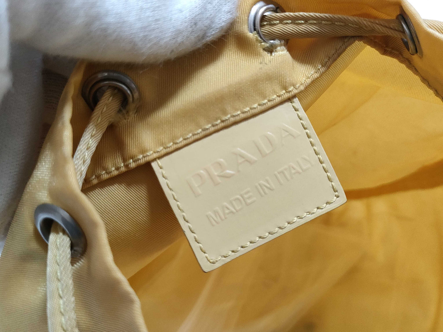 PRADA Nylon Prada Saffiano Drawstring Bag Pouch