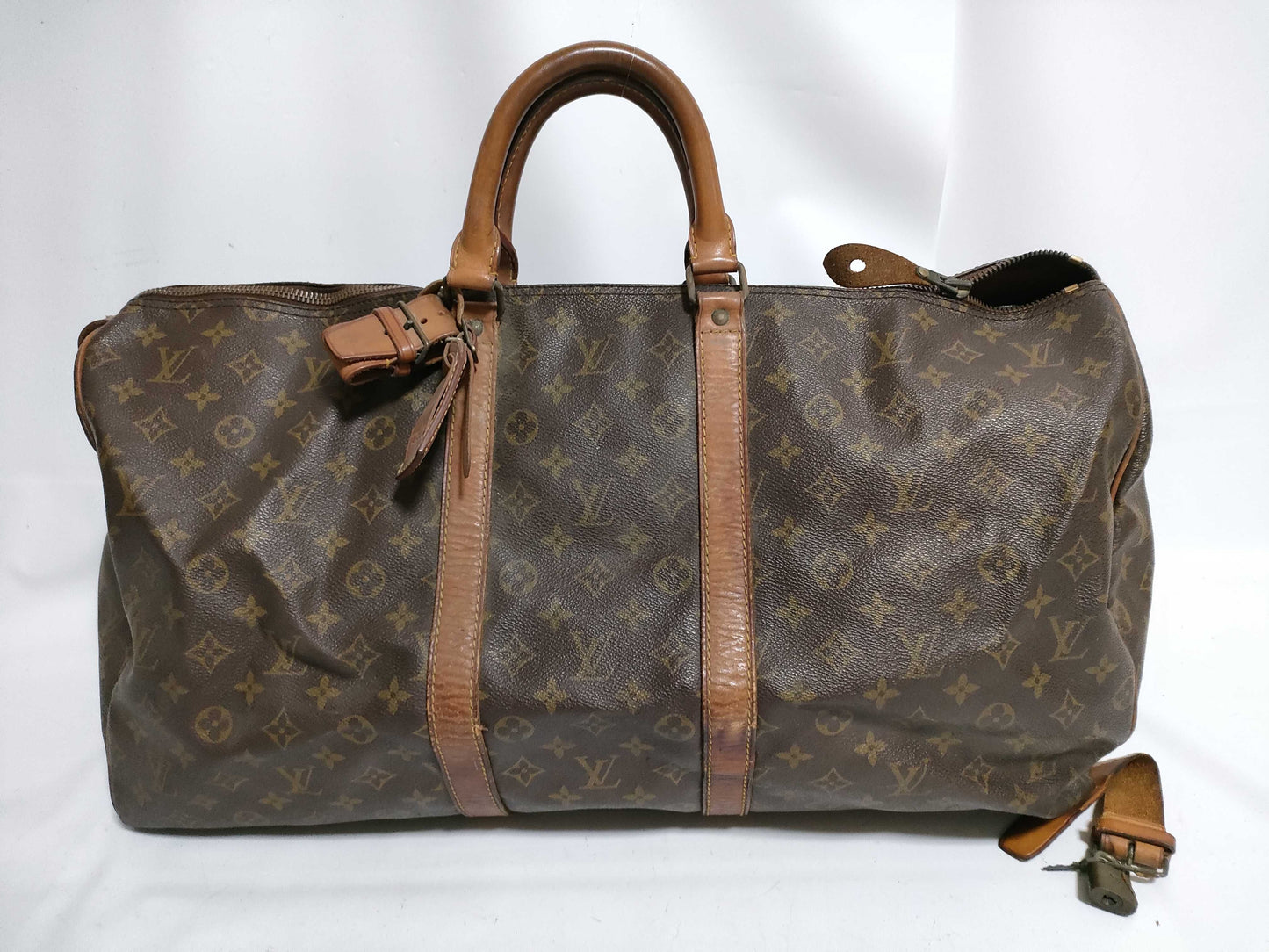 LOUIS VUITTON RFID Unverified Monogram Louis Vuitton Keepall 55 Boston Bag M41424/SA