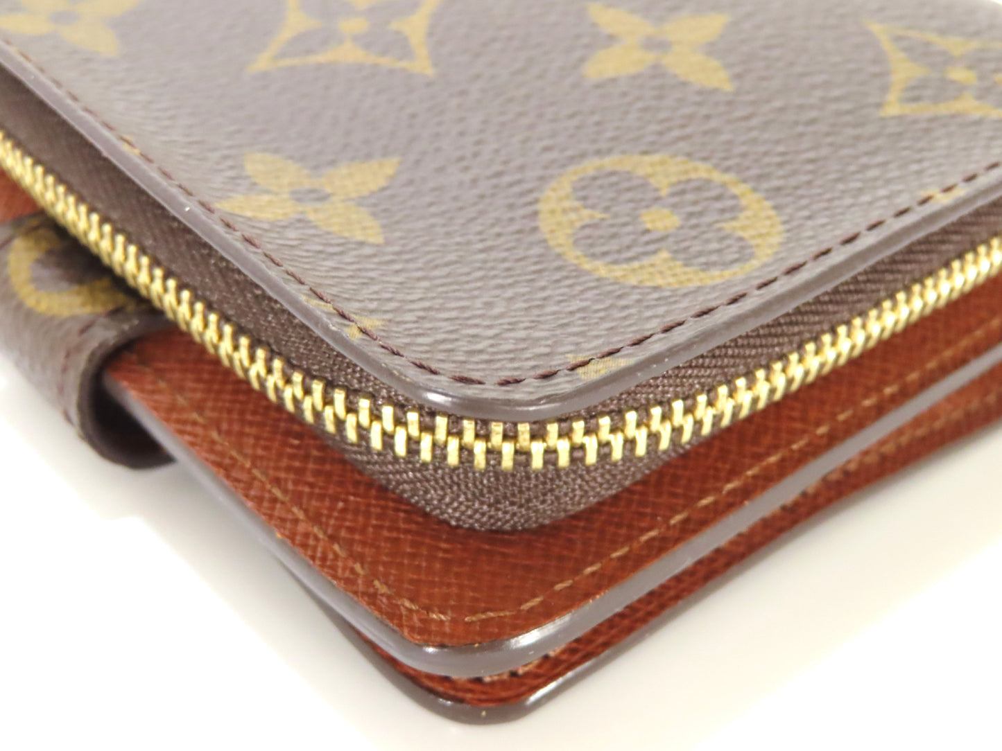 LOUIS VUITTON Monogram Compact Zip Wallet M61667/MI0090