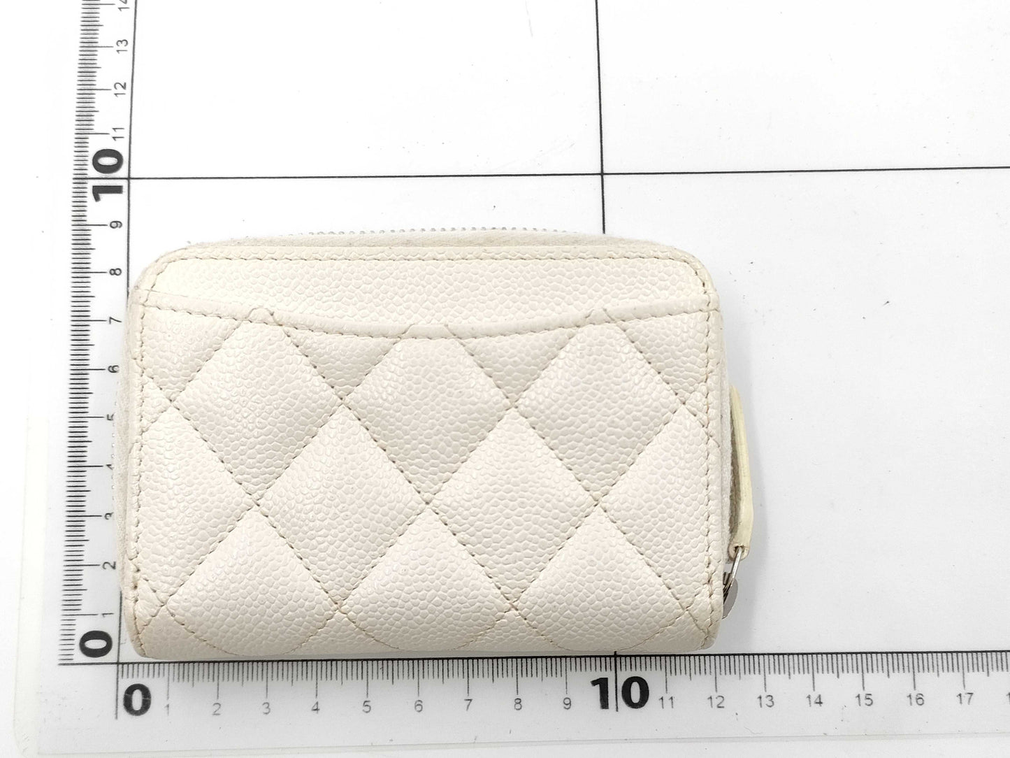 CHANEL Coco Mark Caviar Skin Coin Case Card Case Wallet Sticker Wallet