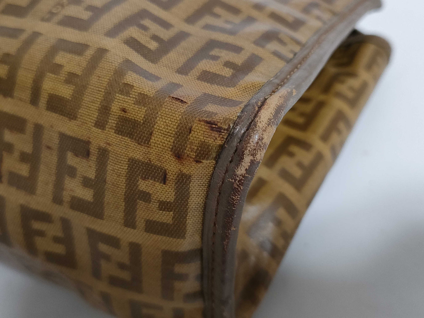 FENDI Zucchino Clutch Bag with Zucca Pattern