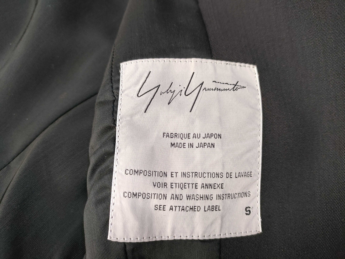 Yohji Yamamoto Suit Jacket Jacket