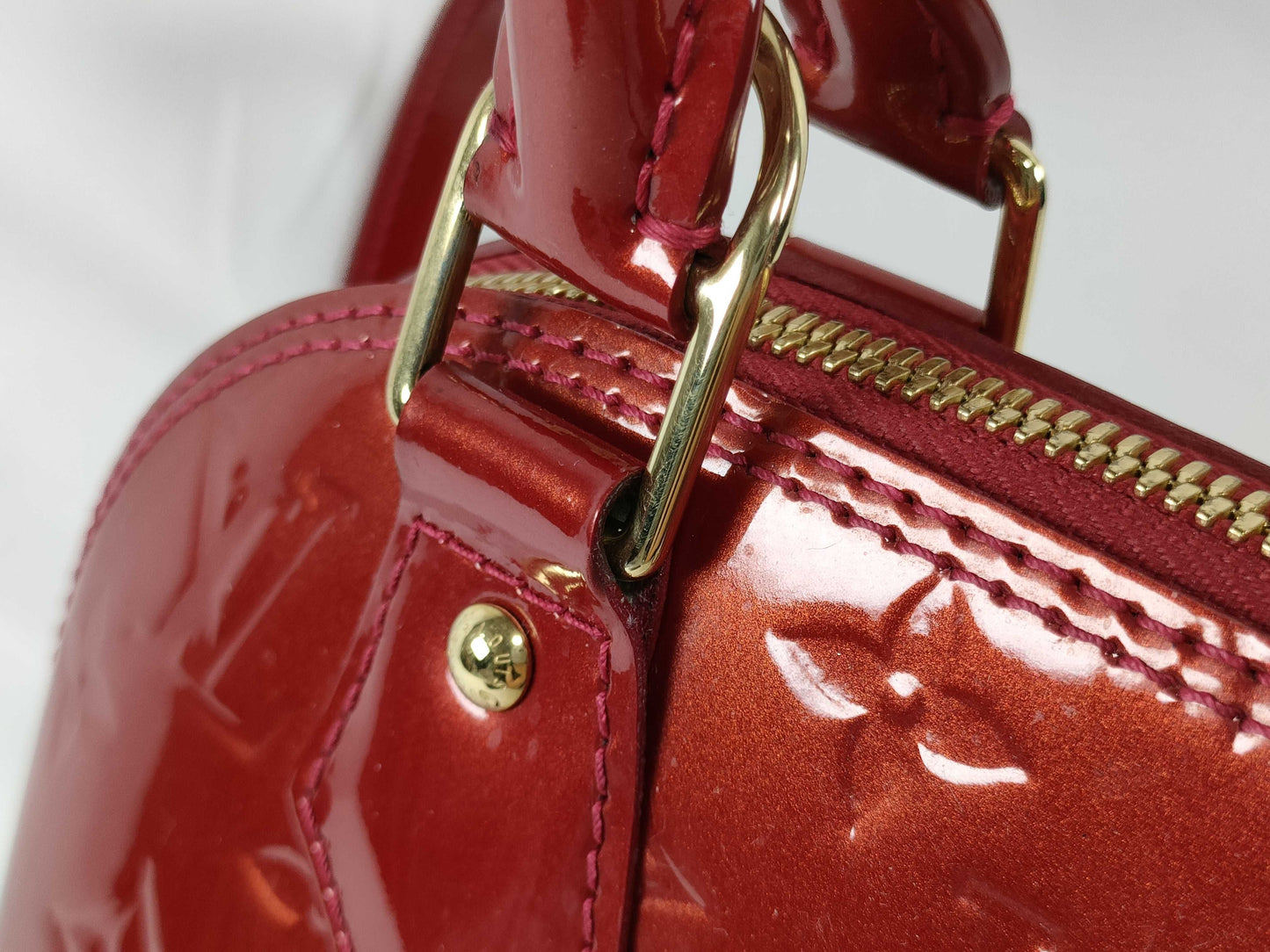 LOUIS VUITTON RFID Verified AA1104 Vernis LOUIS VUITTON Alma BB Handbag