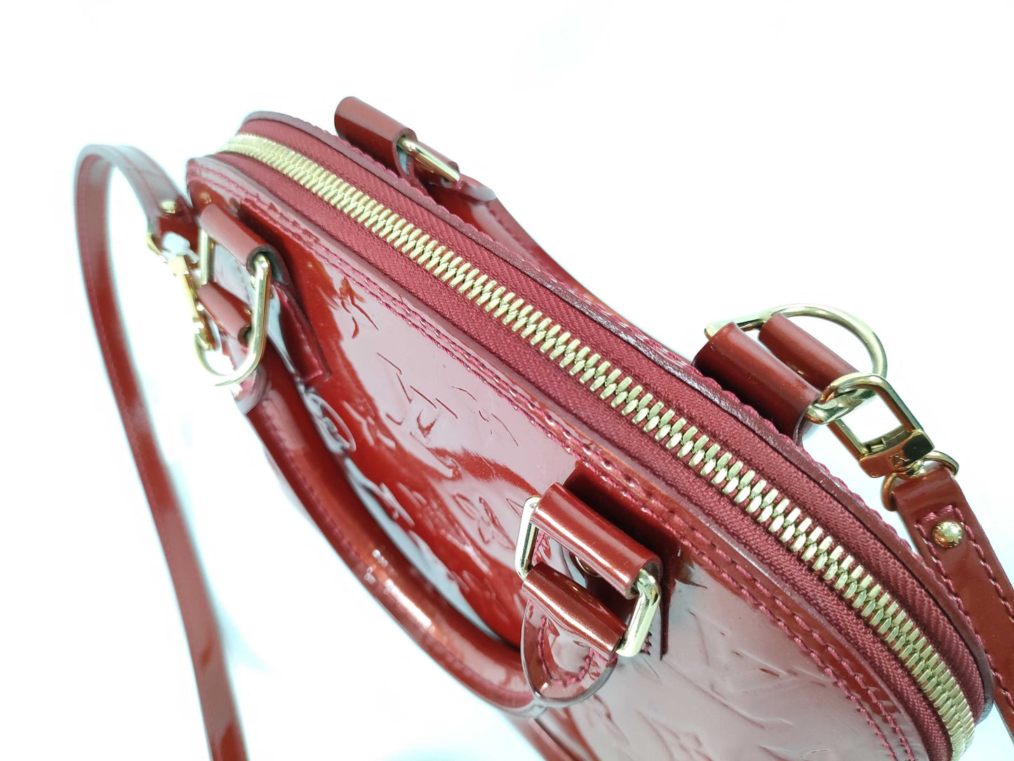 LOUIS VUITTON RFID Verified AA1104 Vernis LOUIS VUITTON Alma BB Handbag