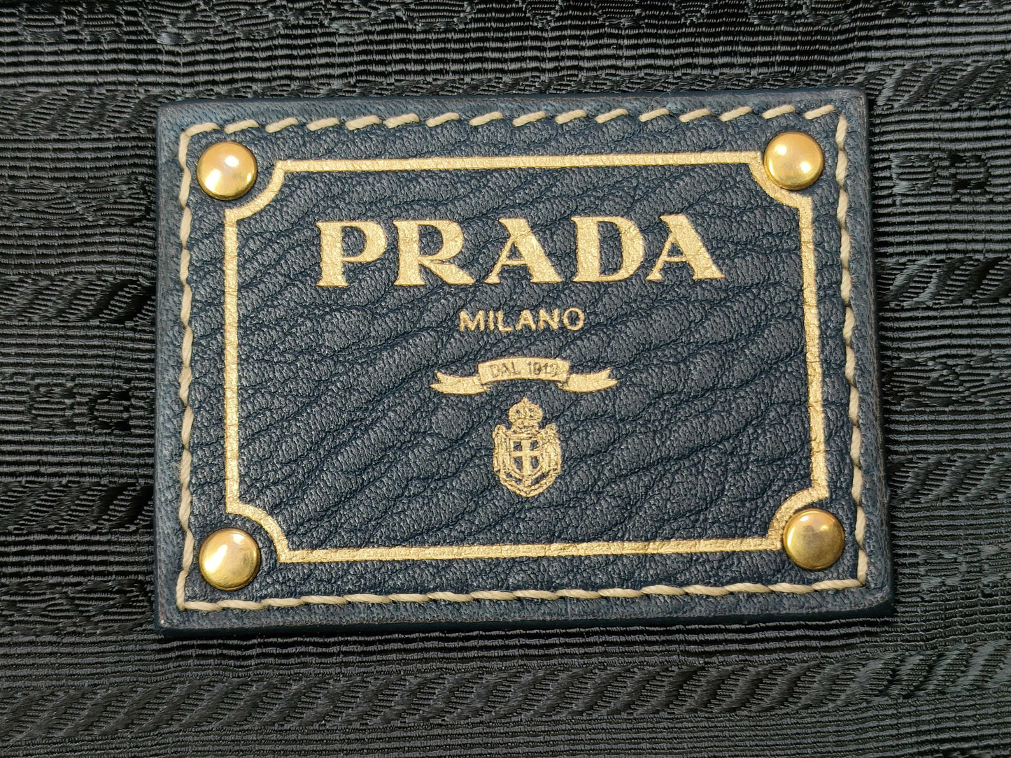 PRADA Vitello Navy Handbag