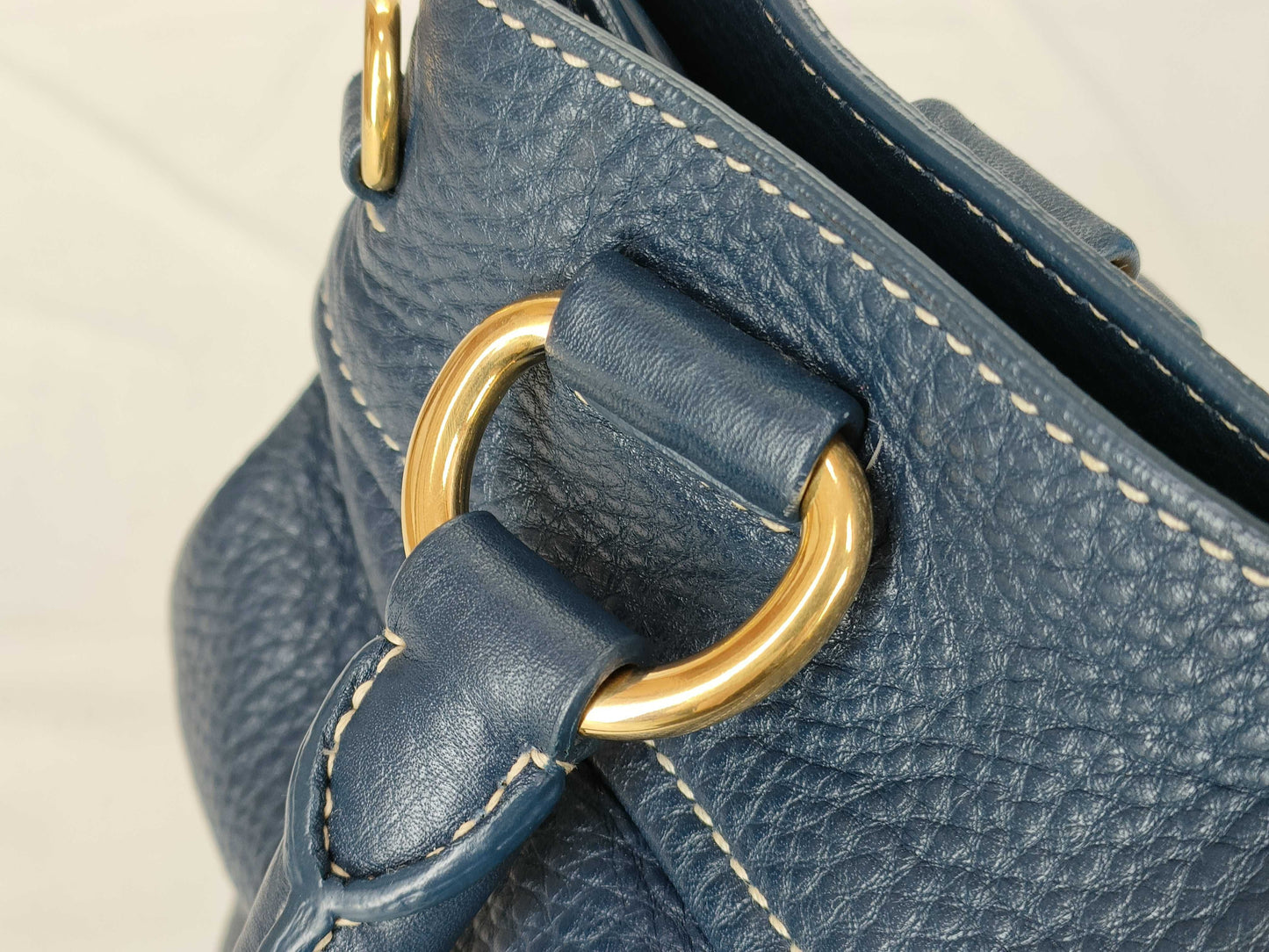 PRADA Vitello Navy Handbag