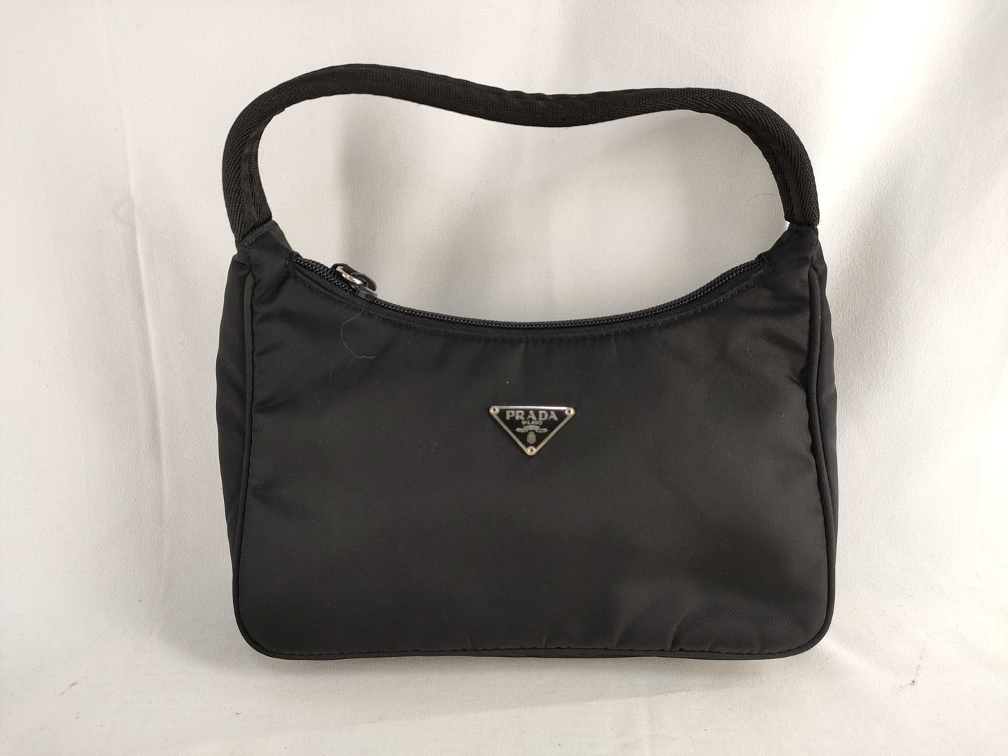 PRADA Prada Half Moon Accessory Pouch Black Pouch