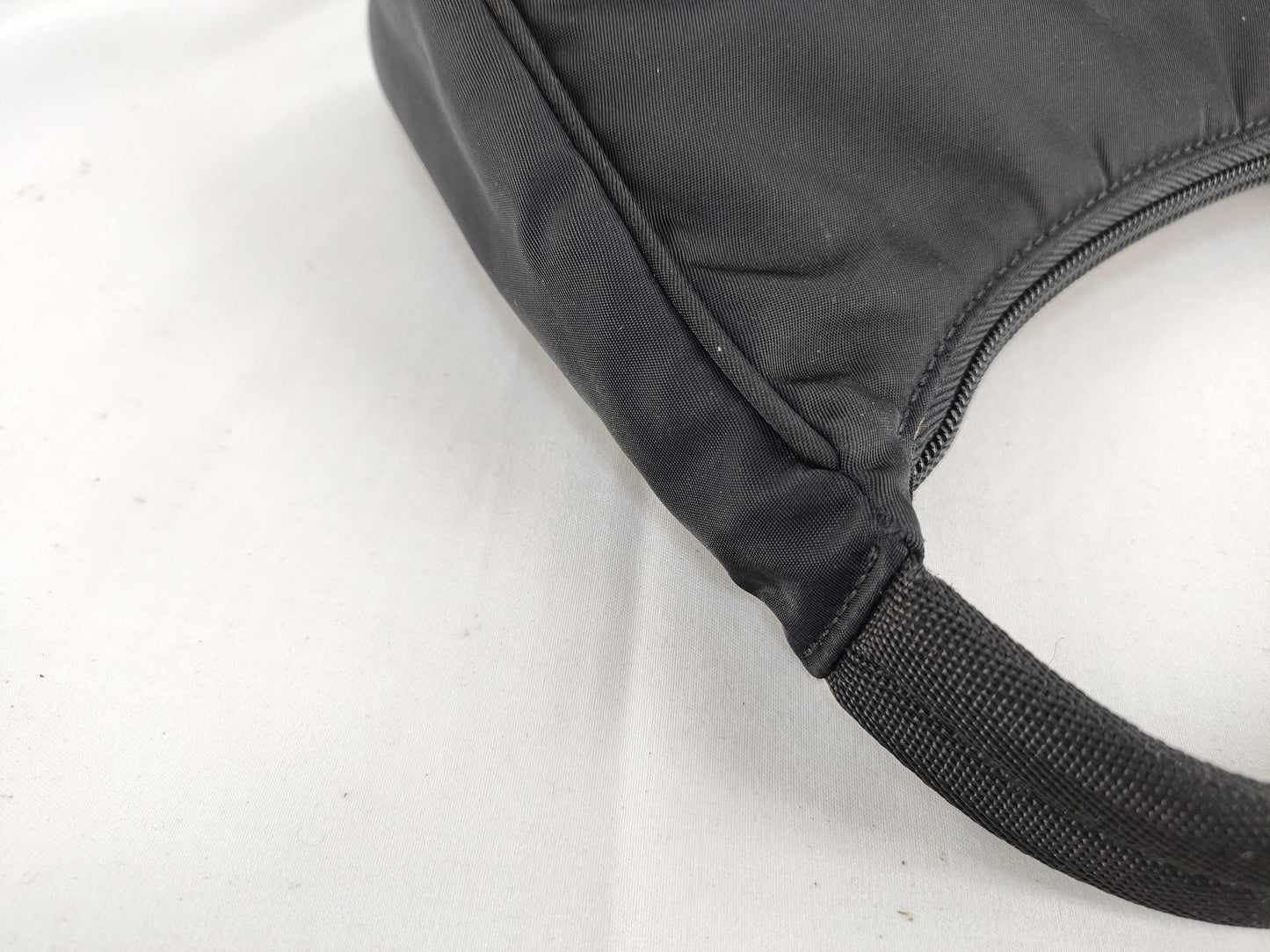 PRADA Prada Half Moon Accessory Pouch Black Pouch