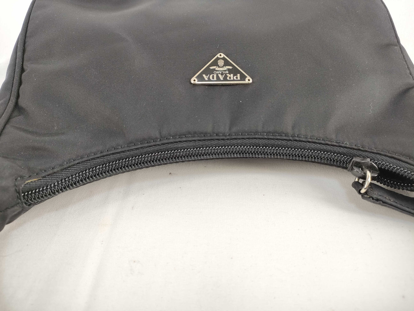 PRADA Prada Half Moon Accessory Pouch Black Pouch