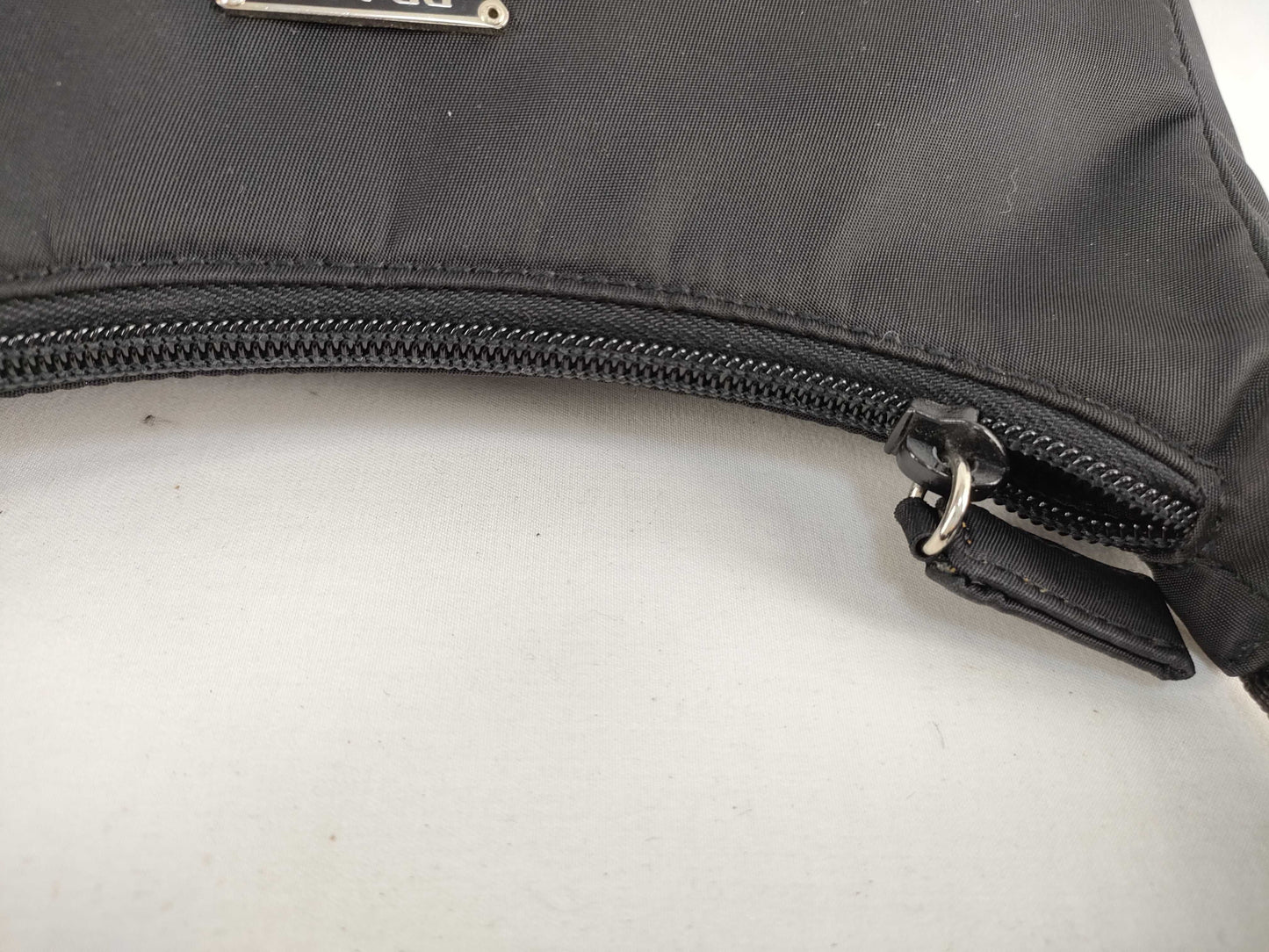 PRADA Prada Half Moon Accessory Pouch Black Pouch