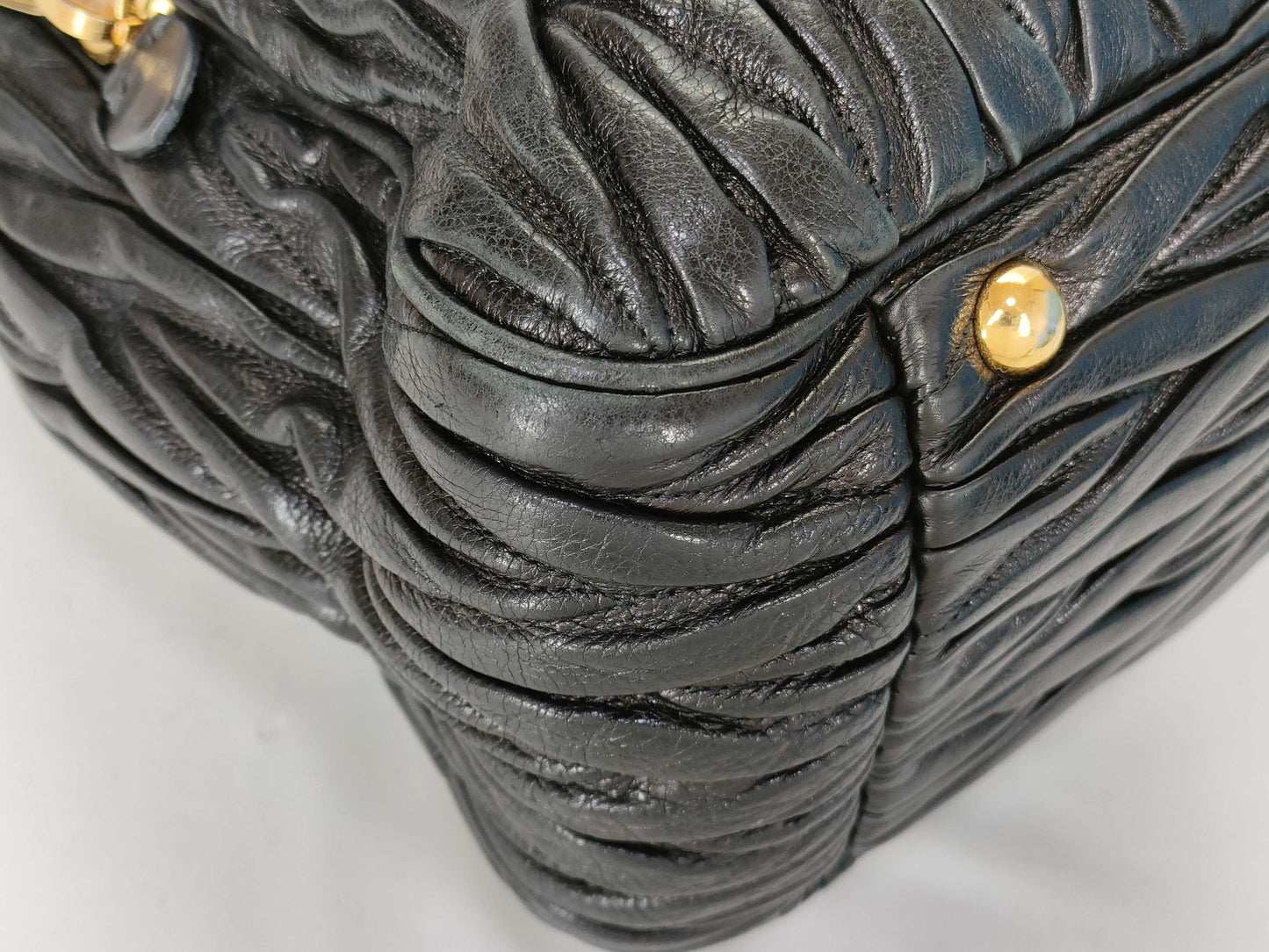 Miu Miu Matelasse 2-way Black Handbag