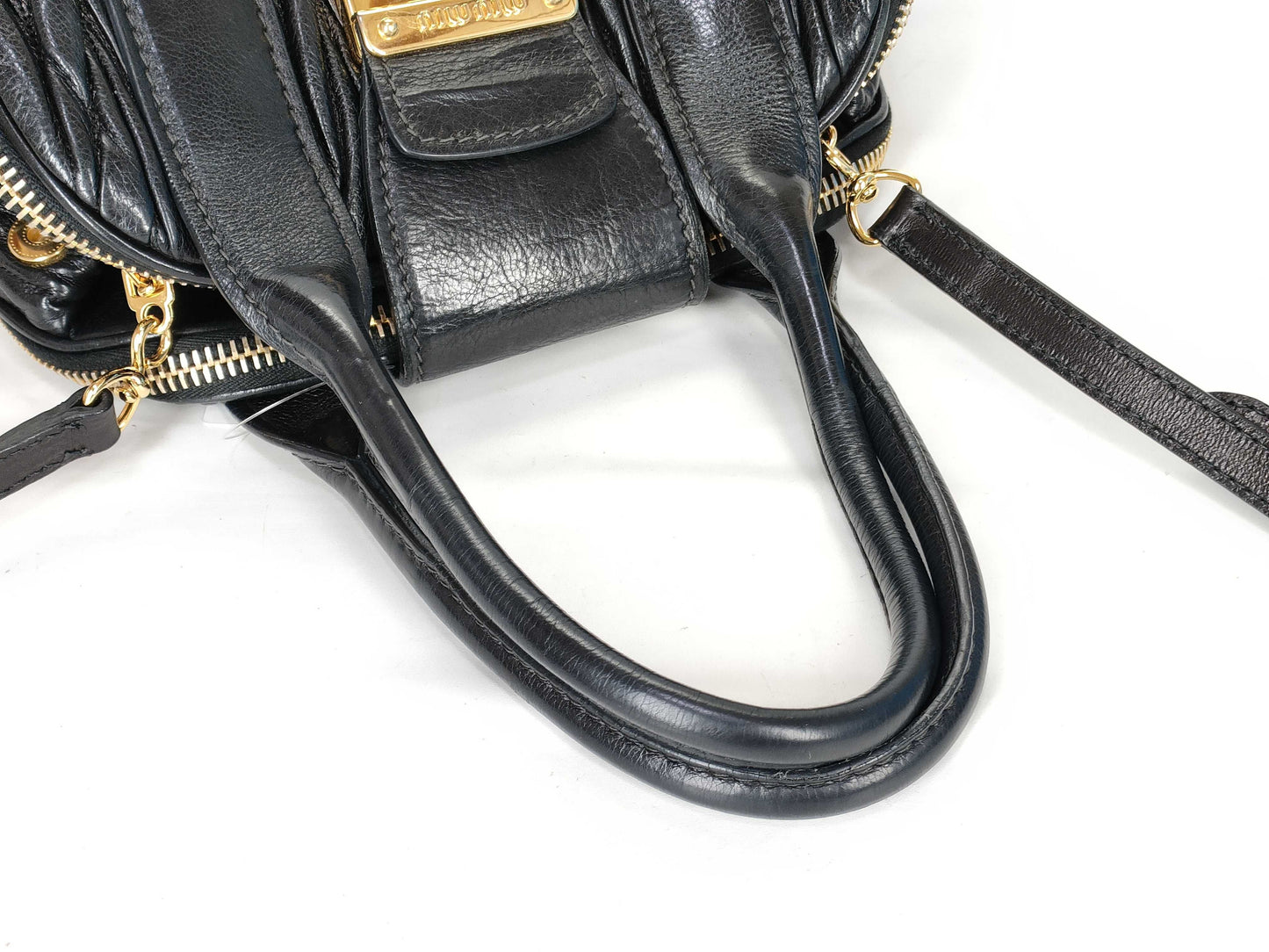 Miu Miu Matelasse 2-way Black Handbag