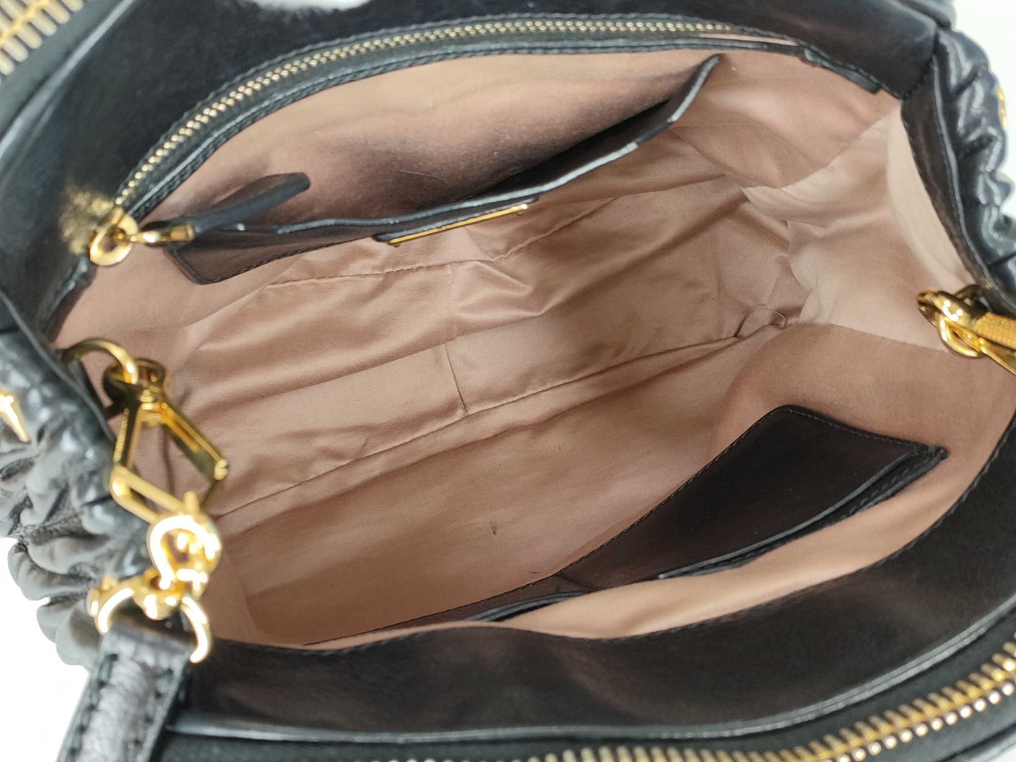 Miu Miu Matelasse 2-way Black Handbag