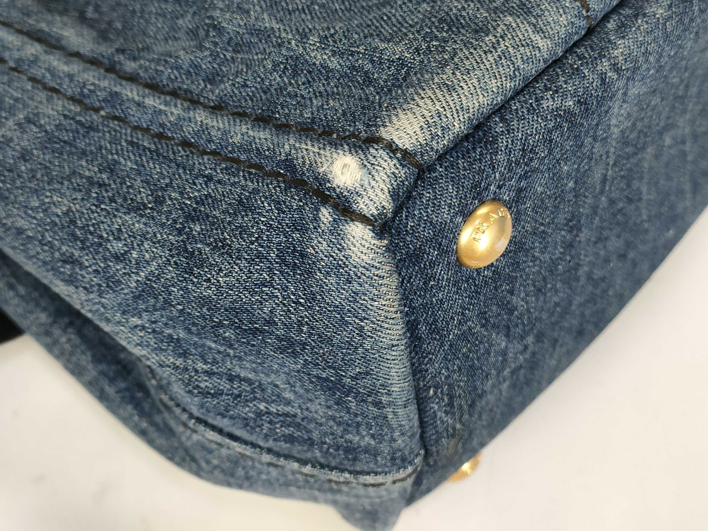 PRADA Prada Denim Canapa 2-way Tote Bag