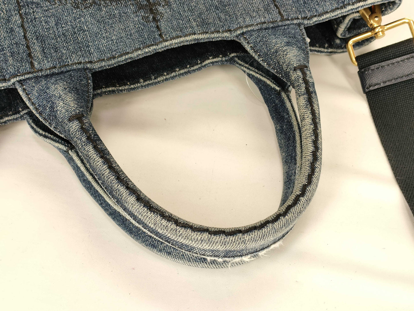 PRADA Prada Denim Canapa 2-way Tote Bag