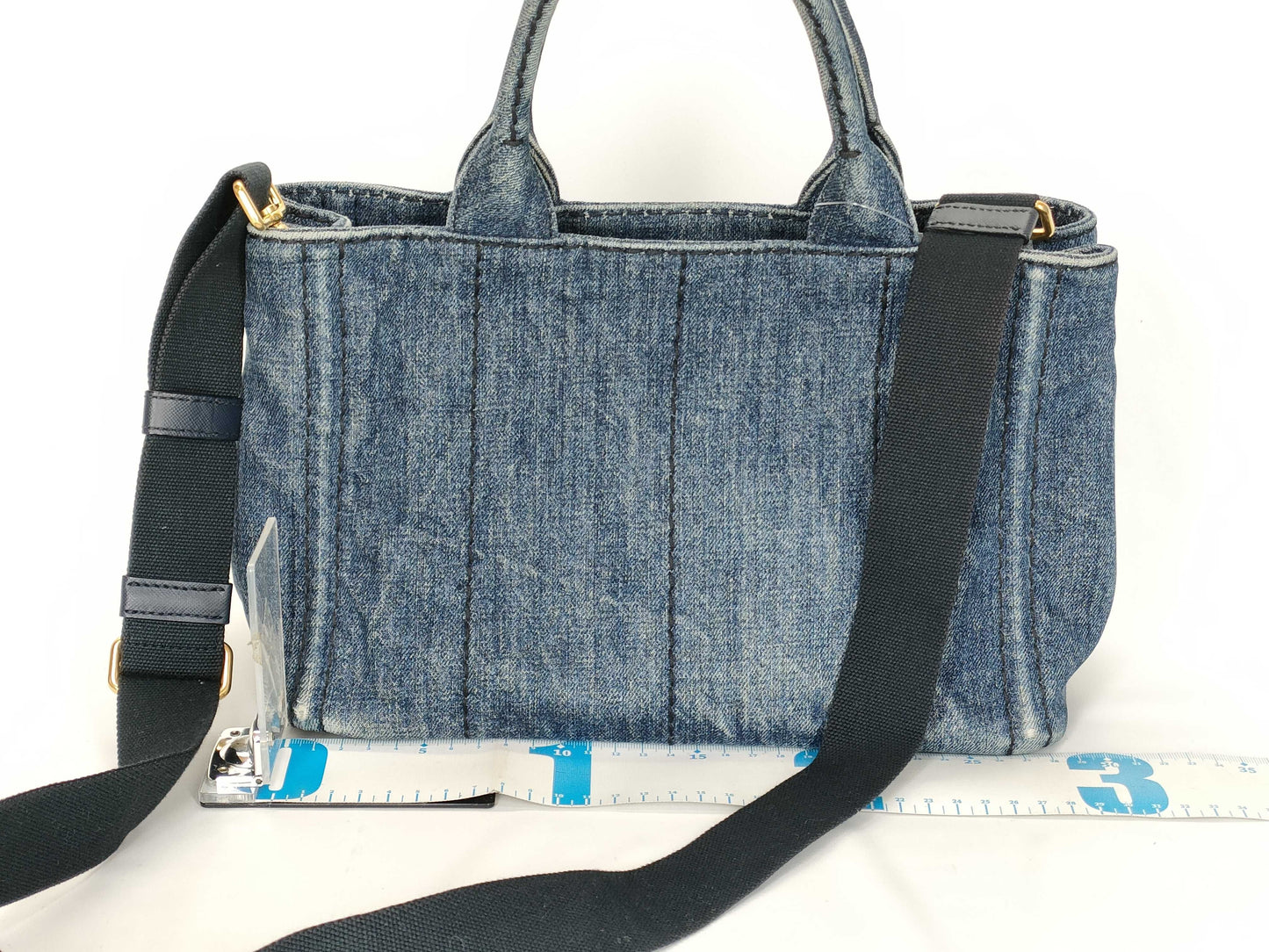 PRADA Prada Denim Canapa 2-way Tote Bag