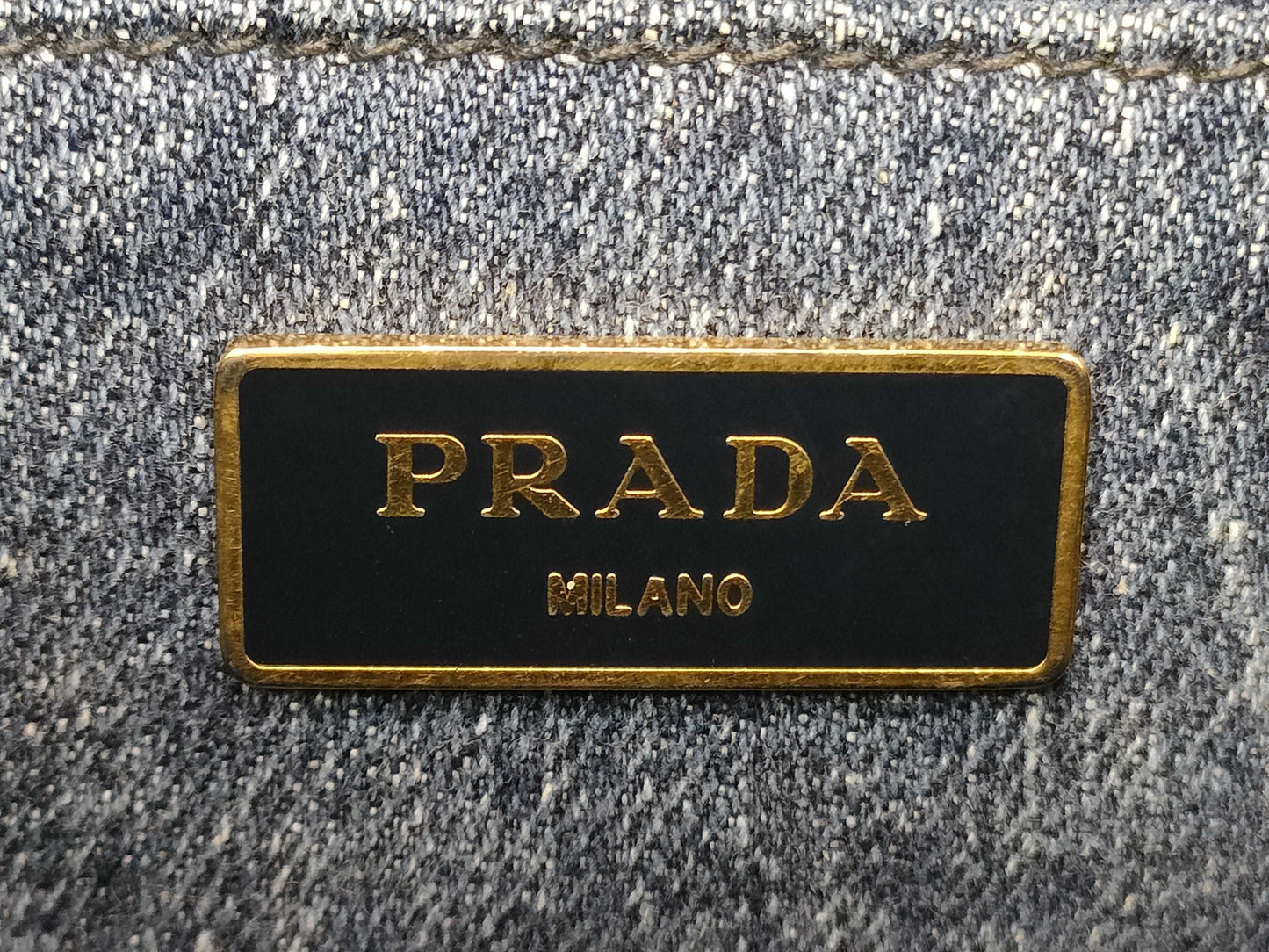 PRADA Prada Denim Canapa 2-way Tote Bag