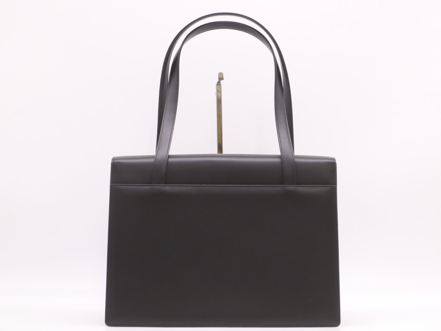 BURBERRY Canvas x Leather Nova Check Tote Bag Black Tote Bag