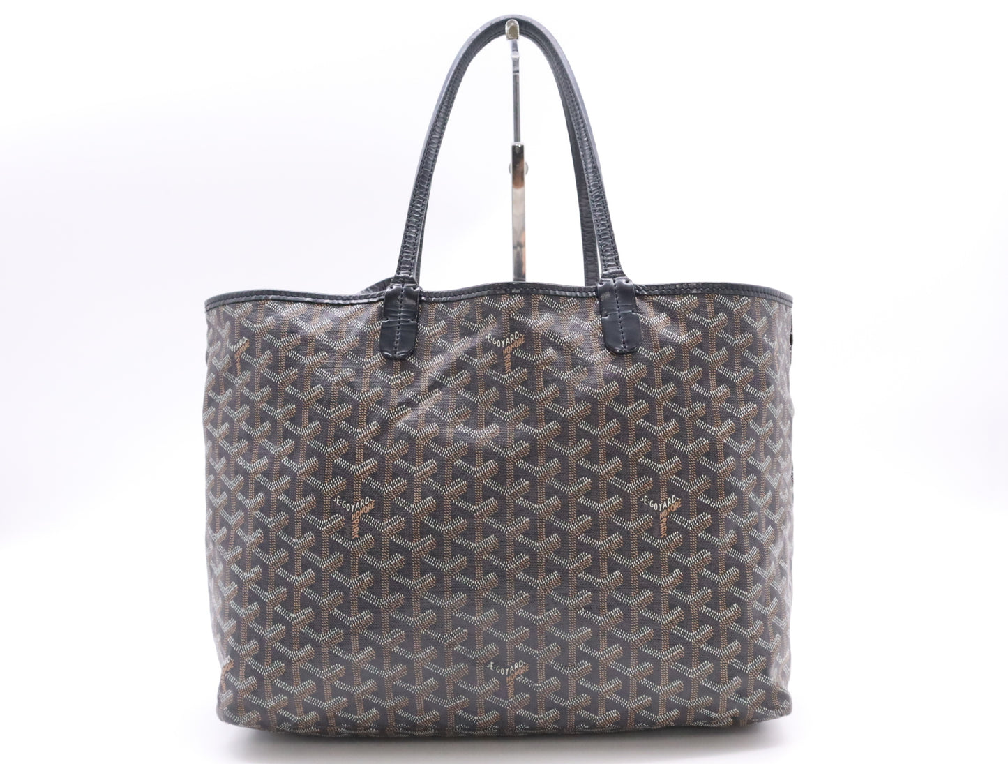 GOYARD Coated Canvas x Leather Saint Louis PM AMA LOUIS PM Tote Bag Black Tote Bag